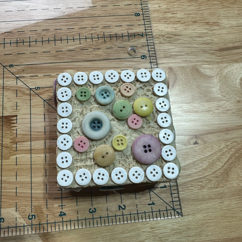 Colorful Button Ceramic Decor Box - Picture 2 of 10